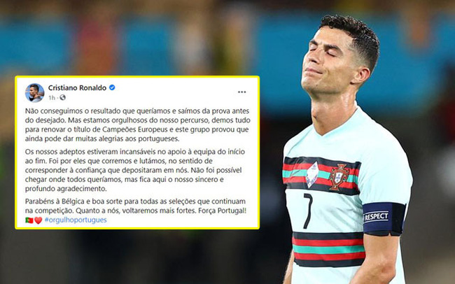 Bài đăng mới nhất của Ronaldo khi rời EURO 2020 có lượng tương tác cực khủng
