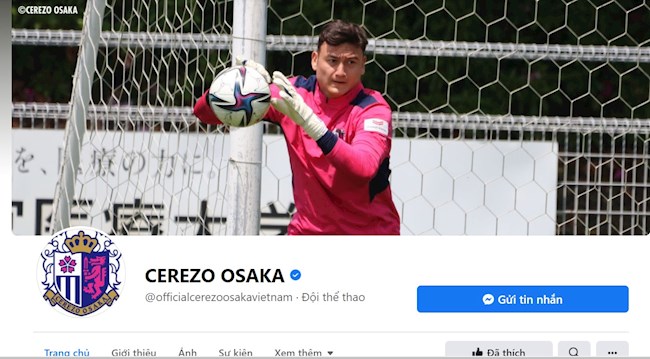 Bình luận của fan bóng đá Việt Nam trên fanpage Cerezo Osaka về Đặng Văn Lâm